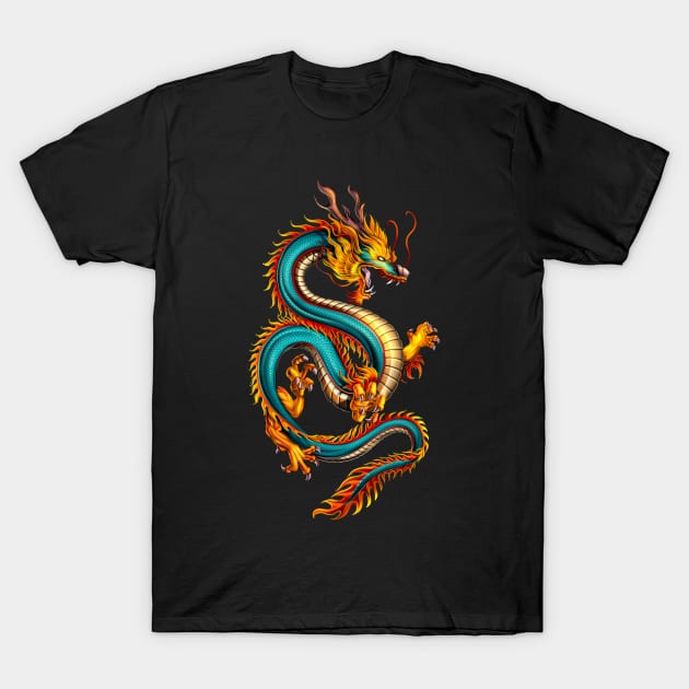 Chinese Dragon T-Shirt by underheaven